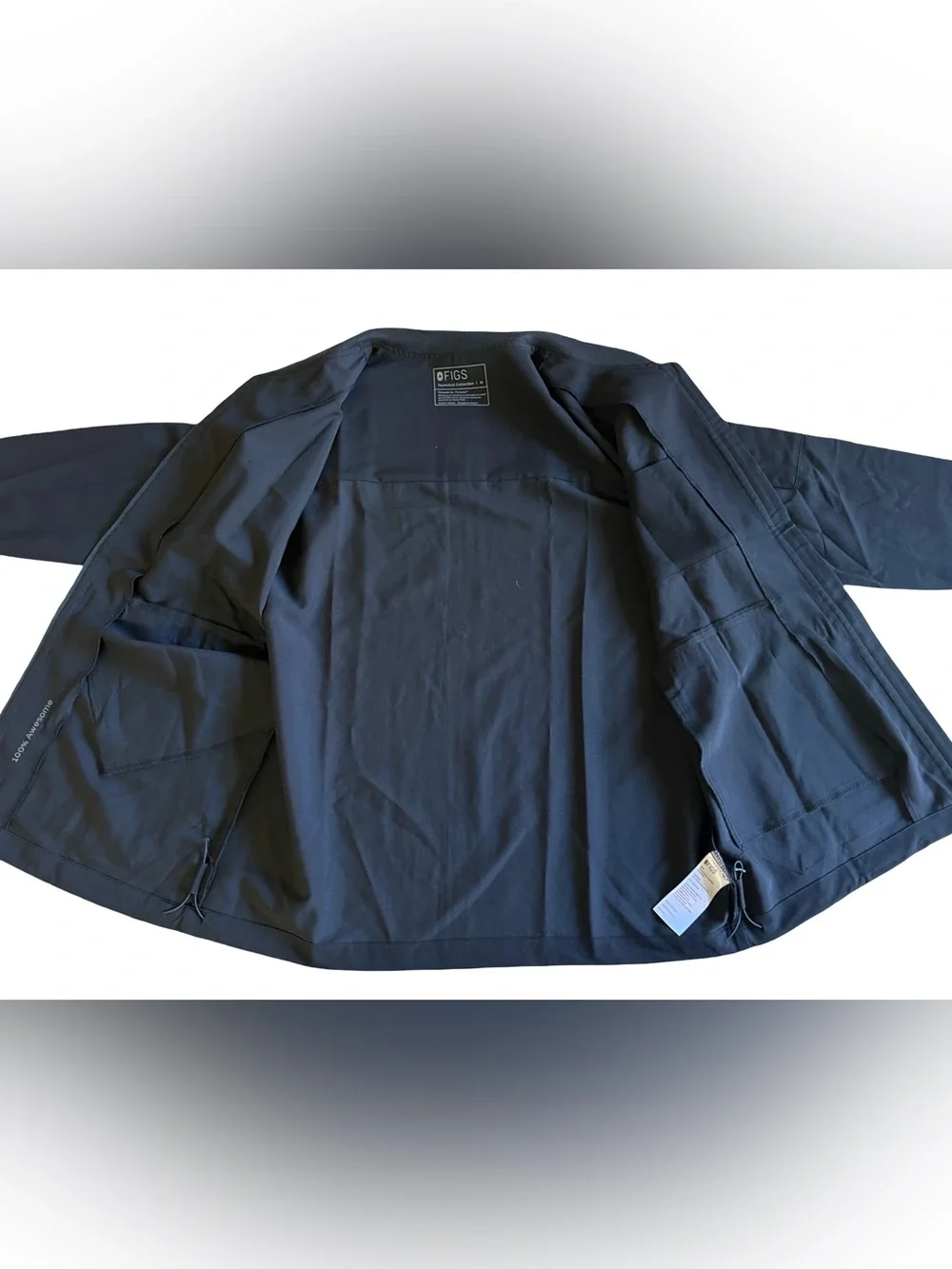 FIGS Men's Zapote Black Scrub Jacket Full-Zip Sz M Style MXXSW1003 Medical - Picture 6 of 10